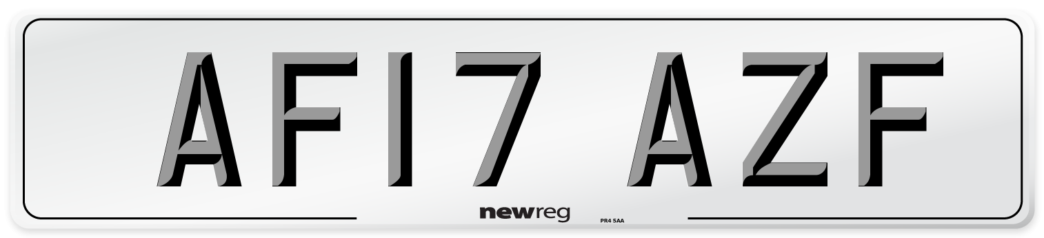 AF17 AZF Number Plate from New Reg